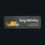 Chalkboard Little Pumpkin Halloween Return Address<br><div class="desc">Chalkboard Little Pumpkin Return Address label. For further customization,  please click the "Customize it" button and use our design tool to modify this template.</div>