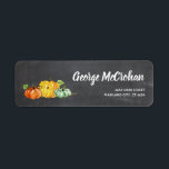 Chalkboard Little Pumpkin Halloween Return Address<br><div class="desc">Chalkboard Little Pumpkin Return Address label. For further customization,  please click the "Customize it" button and use our design tool to modify this template.</div>