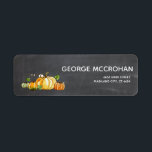 Chalkboard Little Pumpkin Halloween Return Address<br><div class="desc">Chalkboard Little Pumpkin Return Address label. For further customization,  please click the "Customize it" button and use our design tool to modify this template.</div>