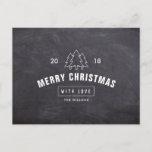 Chalkboard Logo Merry Christmas Postcard<br><div class="desc">Chalkboard Logo Merry Christmas Postcard Can be fully customized to suit your needs. © Gorjo Designs via Zazzle. // Similar design also available in a 5”x 7” size - check the store or contact me for the link to the relevant product listing // Looking for matching items? Other stationery from...</div>