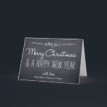 Chalkboard Look Christmas Greeting Card<br><div class="desc">Celebrate the season with this modern and stylish holiday card from Berry Berry Sweet.</div>
