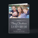 Chalkboard Look Christmas Photo Card<br><div class="desc">Celebrate the season with this modern and stylish holiday card from Berry Berry Sweet.</div>