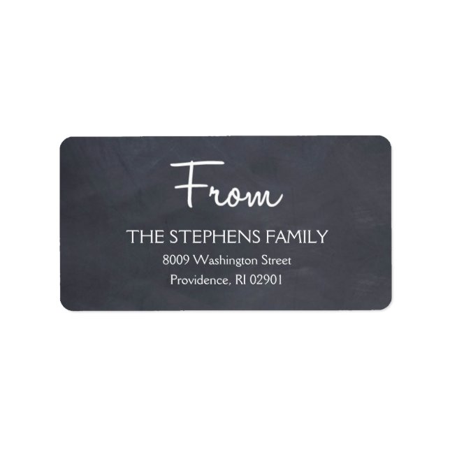 Chalkboard Look Holiday Address Labels (Front)