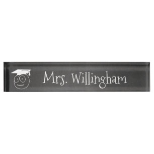 Chalkboard Look Teacher's Custom Desk Nameplate