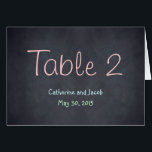 Chalkboard Look Wedding Table Number Card<br><div class="desc">Add a rustic look to your event with this Chalkboard Look collection. Available in different typography. Matching menu cards available.</div>
