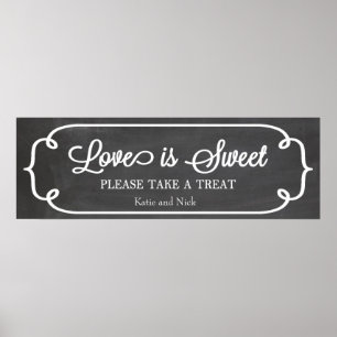 Chalkboard Love is Sweet Sign