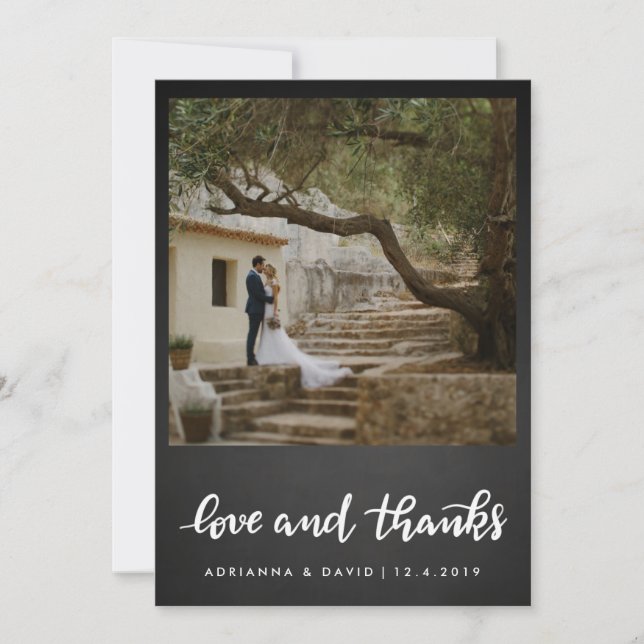 Chalkboard Mariage Amour Et Merci | Photo (Devant)