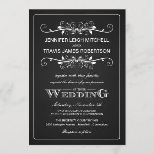 Chalkboard Marquee Wedding Invitations