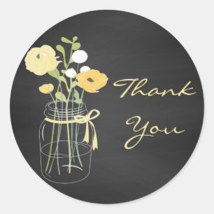 Chalkboard Mason Jar Mariage Favoriser Stickers