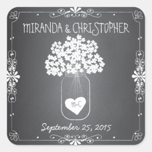 Chalkboard Mason Jar Stickers Favonalized