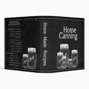Chalkboard Mason Jars Canning Binder