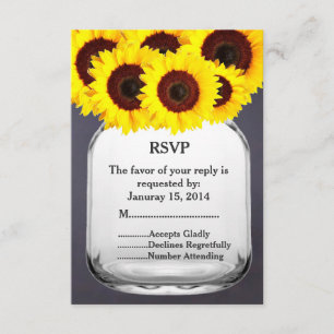Chalkboard mât jarre tournesol mariage RSVP
