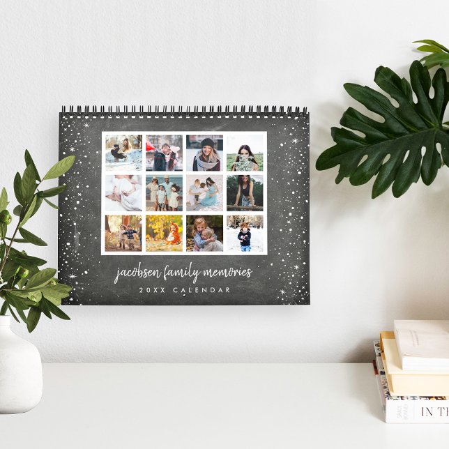Chalkboard Memories | Custom Caption Photo Collage Calendar (Creator Uploaded)