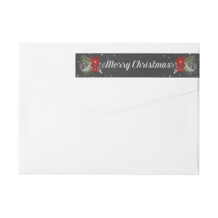 Chalkboard Merry Christmas Return Address Label