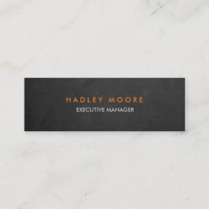 Chalkboard modern grey professional trendy plain mini business card