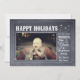 Chalkboard Modern Holiday Card