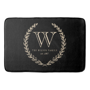 Chalkboard Monogram Bath Mat