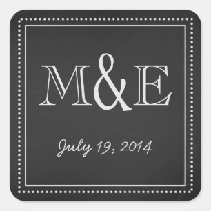 Chalkboard Monogram Envelope Seal