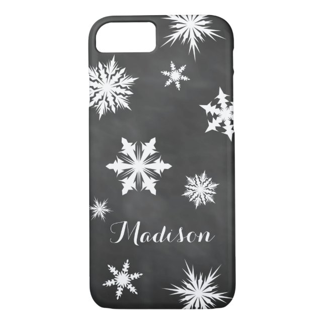Chalkboard Monogram iPhone 7 Coque (Dos)