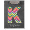 Chalkboard Monogram Letter K with Bright Chevrons