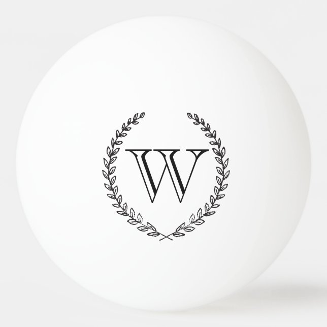 Chalkboard Monogram Ping Pong Ball (Front)