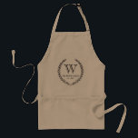 Chalkboard Monogram Standard Apron<br><div class="desc">Back and white chalkboard style monogram logo design by Shelby Allison.</div>