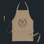 Chalkboard Monogram Standard Apron<br><div class="desc">Back and white chalkboard style monogram logo design by Shelby Allison.</div>