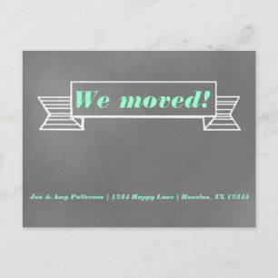 Chalkboard Moving Announcement Postcard
