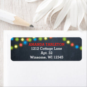 Chalkboard Multi Lights Red Personalized