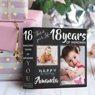 Chalkboard Multi Photo Change Age Album Binder