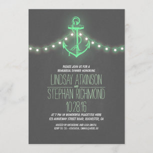 chalkboard nautical rehearsal dinner invitation