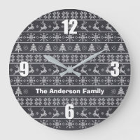 Chalkboard Nordic Knit Ugly Sweater Name Modern