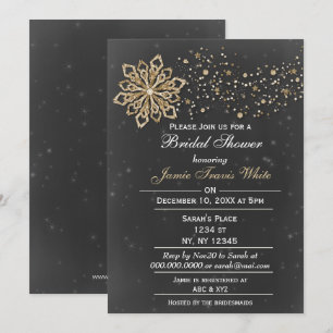 chalkboard or Winter Bridal douche invitation
