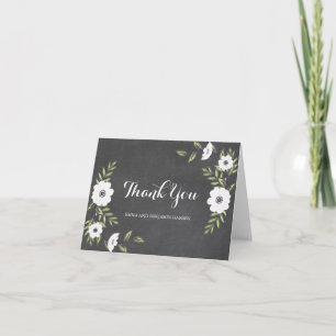 Chalkboard Painted Anemones - thank you note cards