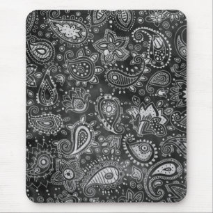 Chalkboard Paisley Mouse Pad
