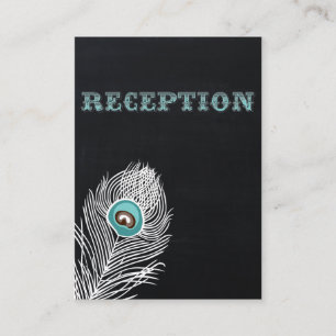 Chalkboard paon mariage réception invitation