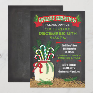 Chalkboard Pays Ouest Noël Invitation