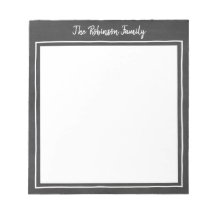 Chalkboard Personalized Family Notepad