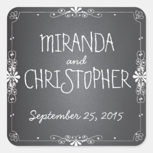 Chalkboard Personalized Favour Stickers