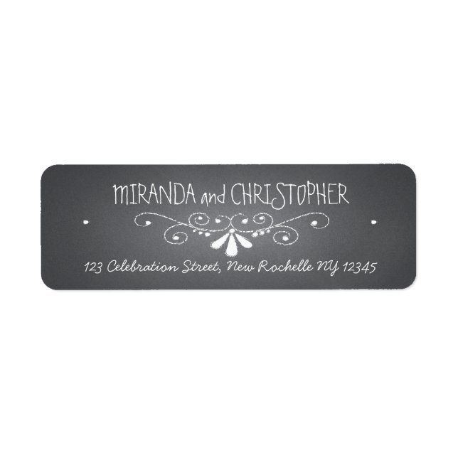 Chalkboard Personalized Return Address Labels (Front)