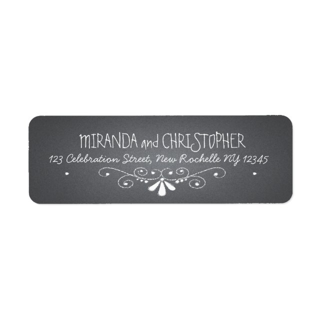 Chalkboard Personalized Return Address Labels (Front)