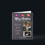 Chalkboard Photo Christmas Pregnancy Announcement<br><div class="desc">The excitement of your pregnancy can be shared with close family and friends with this Christmas chalkboard photo collage card. Entice then with other highlights from the year and surprise and delight them with the big news of baby's arrival month. Customize the special greeting, names, details, photos as you'd like....</div>