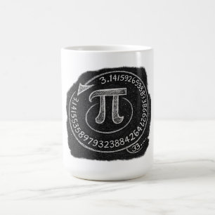 Chalkboard Pi Spiral T-Shirt – 3.14 Math Art Desig Coffee Mug