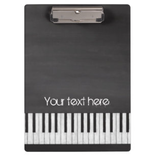 Chalkboard Piano Keyboard Clipboard