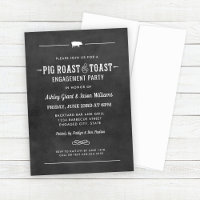 Chalkboard Pig Roast and Toast Engagement Party