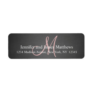 Chalkboard Pink Monogram for Weddings