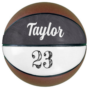 Chalkboard Player Number etching Personalized Name Basketball