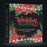 Chalkboard Poinsettia Christmas Wedding Planner Binder<br><div class="desc">Red Poinsettia Christmas Wedding Planner</div>