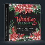 Chalkboard Poinsettia Christmas Wedding Planner Binder<br><div class="desc">Red Poinsettia Christmas Wedding Planner</div>