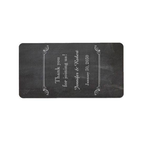 Chalkboard Posh Wedding Lip Balm Label